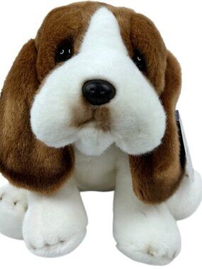 2011 Ganz Heritage Collection H15211 Brown  White 10” Basset Hound Plush